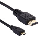 1.5m 마이크로 HDMI to HDMI 19핀 케이블, 1.4 버전, 3D 지원, HDMI 수컷, 3D 지원, 길이: 1.5m