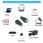 CCTV DC 전원 암잭 커넥터 10개
