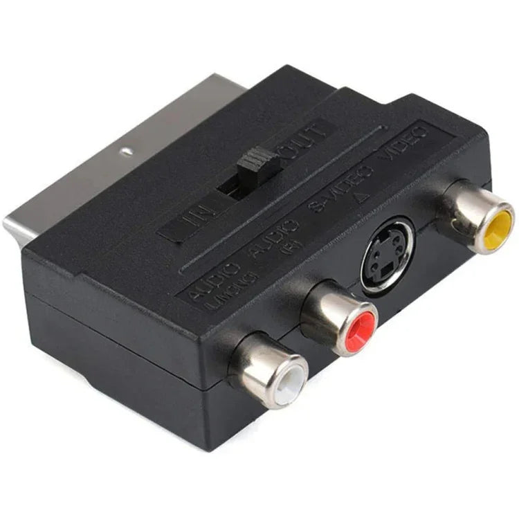 컴포지트 AV + S-비디오 소켓이 있는 Scart 수 to 암, AV + S-비디오 골든 포트