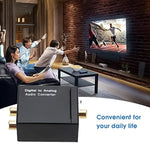 디지털 광 코액셜 토스링크 to 아날로그 RCA 오디오 컨버터(블랙), Spdif+Coaxial to 2RCA