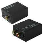아날로그 RCA to 디지털 광 코액셜 토스링크 오디오 컨버터(블랙), 2RCA to Spdif+Coaxial