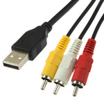 USB to 3 x RCA 수 케이블, 길이: 1.5m, USB to 3 RCA, 길이: 1.5m