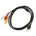 USB to 3 x RCA 수 케이블, 길이: 1.5m, USB to 3 RCA, 길이: 1.5m