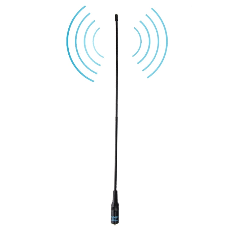 NAGOYA NA-771 144/430MHz 듀얼 밴드 유연한 스프링 채찍 SMA-F 휴대용 라디오 안테나 워키토키용, 안테나 길이: 38cm