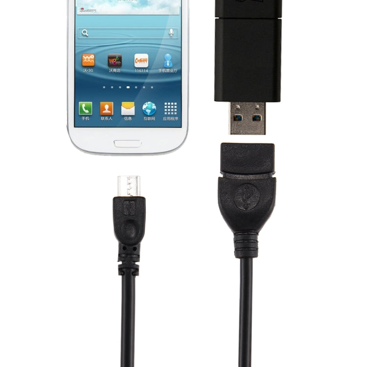 10cm USB A 암형 to 마이크로 USB 5핀 수형 어댑터 OTG 포함
