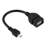 10cm USB A 암형 to 마이크로 USB 5핀 수형 어댑터 OTG 포함