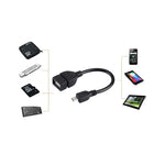 10cm USB A 암형 to 마이크로 USB 5핀 수형 어댑터 OTG 포함