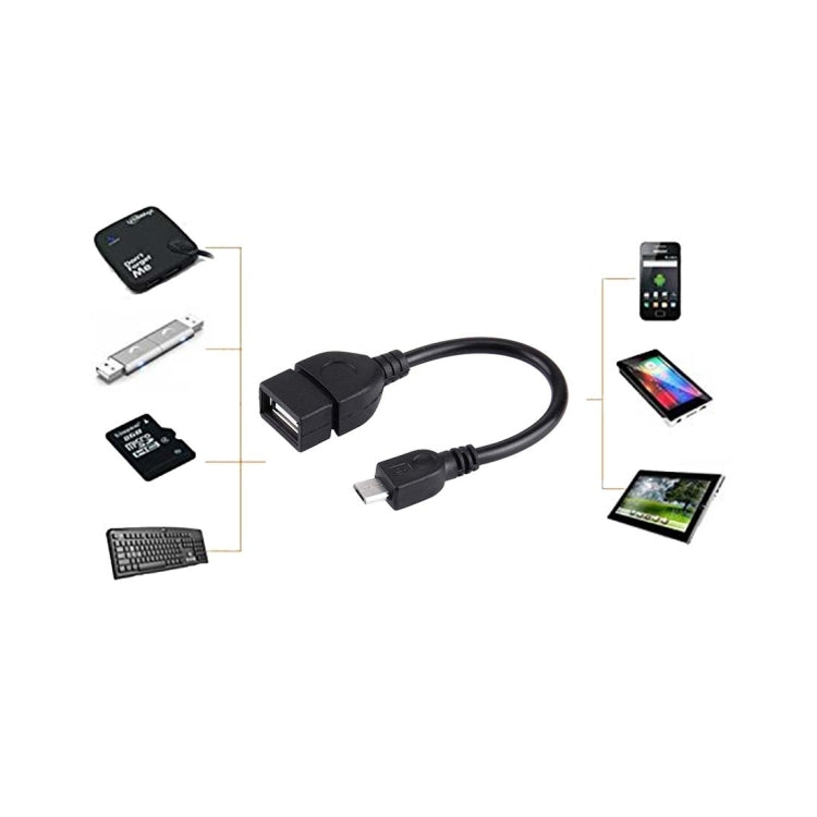 10cm USB A 암형 to 마이크로 USB 5핀 수형 어댑터 OTG 포함