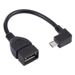 90도 마이크로 USB 수형 to USB 2.0 AF 어댑터 케이블 OTG 기능 포함, 갤럭시 / 노키아 / LG / 블랙베리 / HTC 원 X / 아마존 킨들 / 소니 엑스페리아 등용 (40cm)