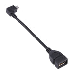 90도 마이크로 USB 수형 to USB 2.0 AF 어댑터 케이블 OTG 기능 포함, 갤럭시 / 노키아 / LG / 블랙베리 / HTC 원 X / 아마존 킨들 / 소니 엑스페리아 등용 (40cm)