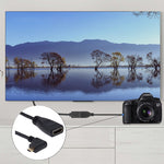 17cm 90도 마이크로 HDMI 오른쪽 방향 수컷 to HDMI 암컷 케이블 어댑터, 직각, 길이: 17cm