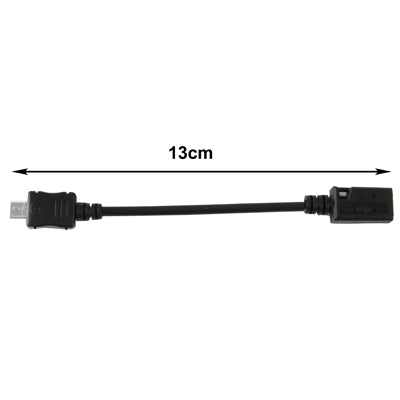 미니 USB 암컷 to 마이크로 USB 수컷 케이블 어댑터, 길이: 13cm
