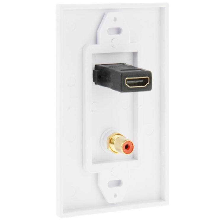 HDMI 암컷 + RCA 암컷 플러그 벽면 플레이트 패널