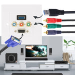 USB 3.0 암컷 플러그 + 3 RCA 암컷 플러그 + VGA 암컷 플러그 벽면 플레이트 패널
