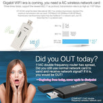 EDUP AC-1601 802.11AC 1200M 듀얼 밴드 USB 3.0 와이파이 무선 어댑터, AC-1601 1200Mbps