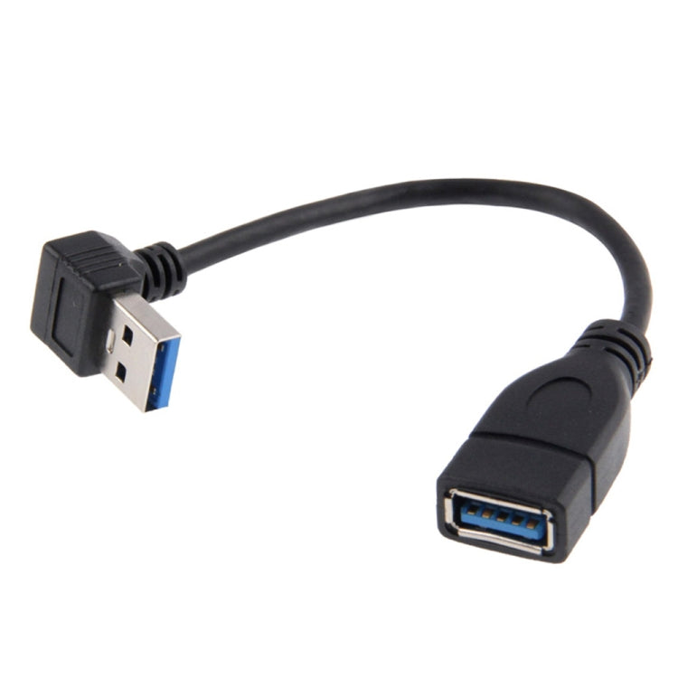 USB 3.0 다운 앵글 90도 연장 케이블 수-암 어댑터 코드, 길이: 15cm, 다운 앵글 AM to AF, 길이: 15cm