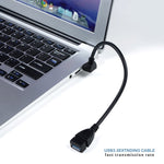 USB 3.0 다운 앵글 90도 연장 케이블 수-암 어댑터 코드, 길이: 15cm, 다운 앵글 AM to AF, 길이: 15cm
