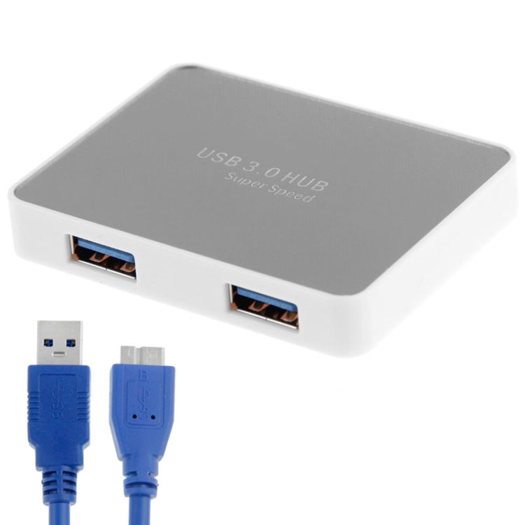 CR-H302 미러 표면 4포트 USB 3.0 슈퍼 스피드 5Gbps 허브 + 60cm USB 3.0 전송 케이블, H302 화이트, H302 블랙