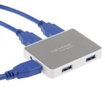 CR-H302 미러 표면 4포트 USB 3.0 슈퍼 스피드 5Gbps 허브 + 60cm USB 3.0 전송 케이블, H302 화이트, H302 블랙
