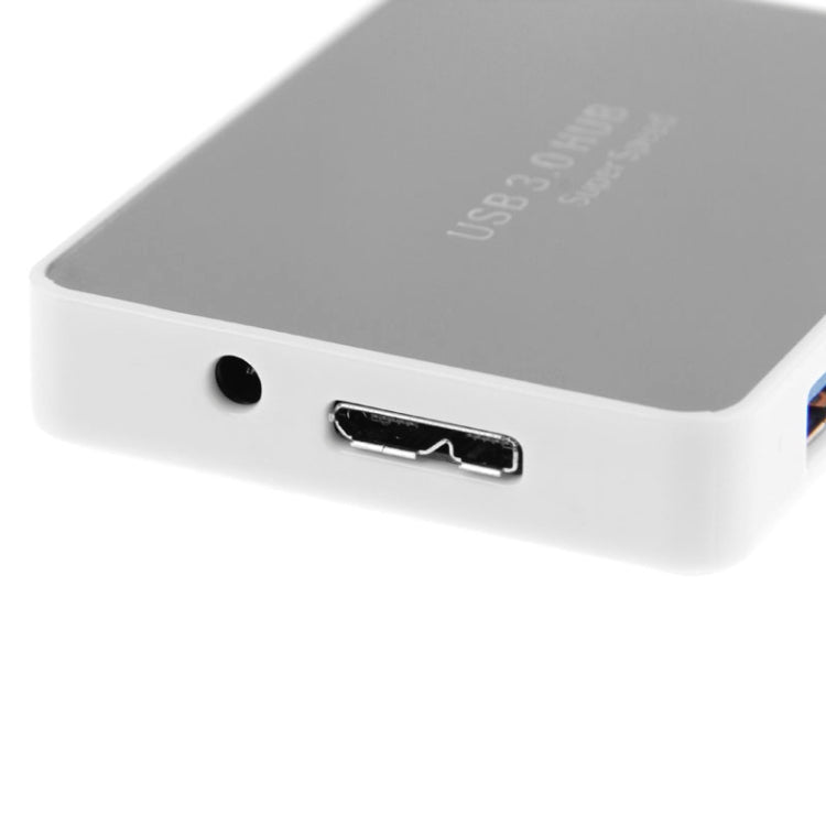 CR-H302 미러 표면 4포트 USB 3.0 슈퍼 스피드 5Gbps 허브 + 60cm USB 3.0 전송 케이블, H302 화이트, H302 블랙