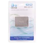 CR-H302 미러 표면 4포트 USB 3.0 슈퍼 스피드 5Gbps 허브 + 60cm USB 3.0 전송 케이블, H302 화이트, H302 블랙