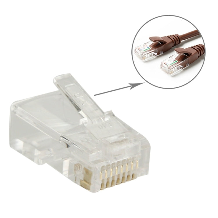 100개입 /팩 RJ45 커넥터 모듈러 플러그, 골드: 3u, 골드: 3u