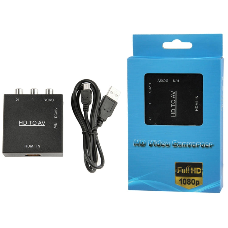 HDV-M610 미니 사이즈 풀 HD 1080P HDMI to AV/CVBS 비디오 변환기 어댑터, HDMI to AV/CVBS (미니)