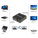 HD 1080P HDMI 미니 VGA to HDMI 스케일러 박스 오디오 비디오 디지털 변환기 어댑터 PC / HDTV용, HD 1080P