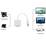 USB 3.0 to VGA 다중 디스플레이 어댑터 변환기 외장 비디오 그래픽 카드, USB 3.0
