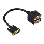 30cm VGA 수컷 to 2 VGA 암컷 분배기 케이블, VGA 수컷