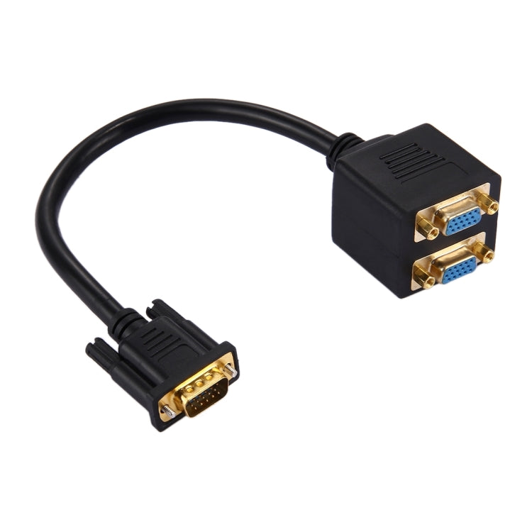 30cm VGA 수컷 to 2 VGA 암컷 분배기 케이블, VGA 수컷