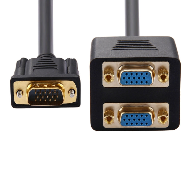 30cm VGA 수컷 to 2 VGA 암컷 분배기 케이블, VGA 수컷