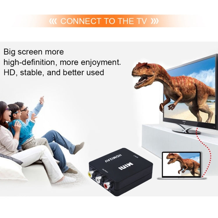 VK-126 미니 HD HDMI to AV/CVBS 비디오 변환기 어댑터, HDMI to AV/CVBS