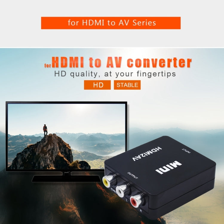 VK-126 미니 HD HDMI to AV/CVBS 비디오 변환기 어댑터, HDMI to AV/CVBS