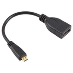 17cm 마이크로 HDMI 수컷 to HDMI 암컷 어댑터 케이블, 길이: 17cm