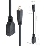 17cm 마이크로 HDMI 수컷 to HDMI 암컷 어댑터 케이블, 길이: 17cm