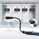 17cm 마이크로 HDMI 수컷 to HDMI 암컷 어댑터 케이블, 길이: 17cm