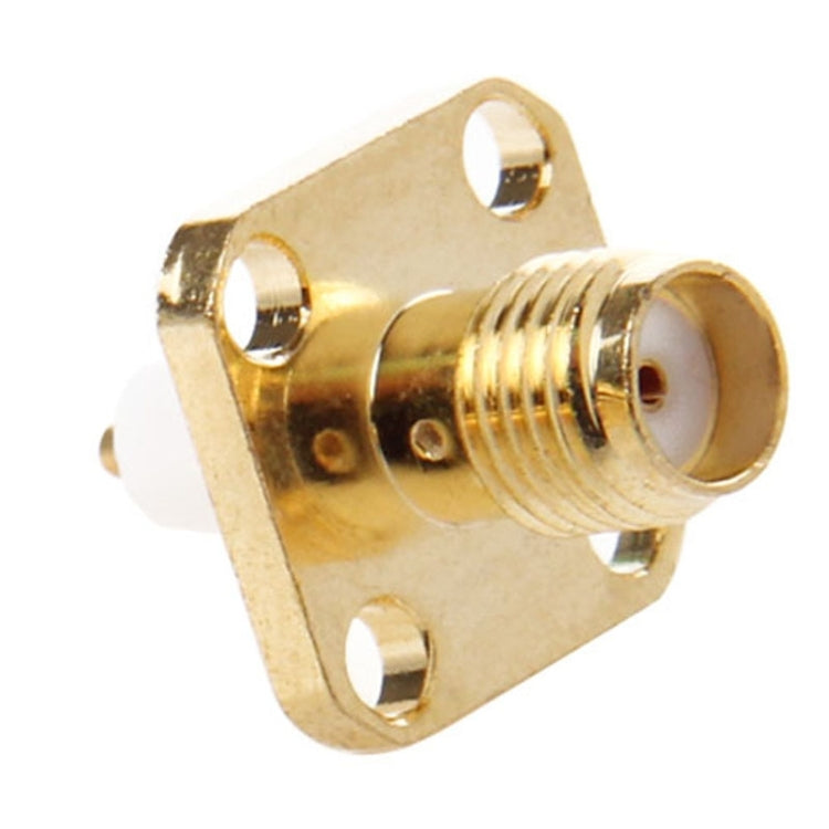 10개 세트 금도금 SMA 암컷 4홀 섀시 패널 장착 확장 절연체 납땜 커넥터 어댑터, SMA 암컷 4홀