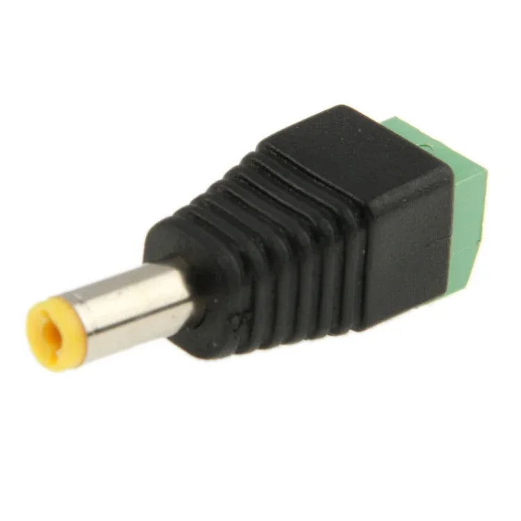 10개 녹색 수컷 DC 5.5 x 2.1mm 전원 커넥터, 5.5 x 2.1mm