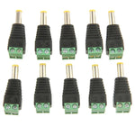 10개 녹색 수컷 DC 5.5 x 2.1mm 전원 커넥터, 5.5 x 2.1mm