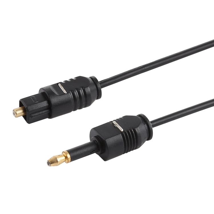 TOSLink 수컷 to 3.5mm 수컷 디지털 광 오디오 케이블, 길이: 0.8m, OD: 2.2mm