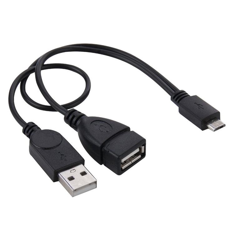 마이크로 USB to USB 2.0 수컷 & USB 2.0 암컷 호스트 OTG 변환 어댑터 케이블, 길이: 약 30cm, 마이크로 USB to USB 2.0 AM+AF
