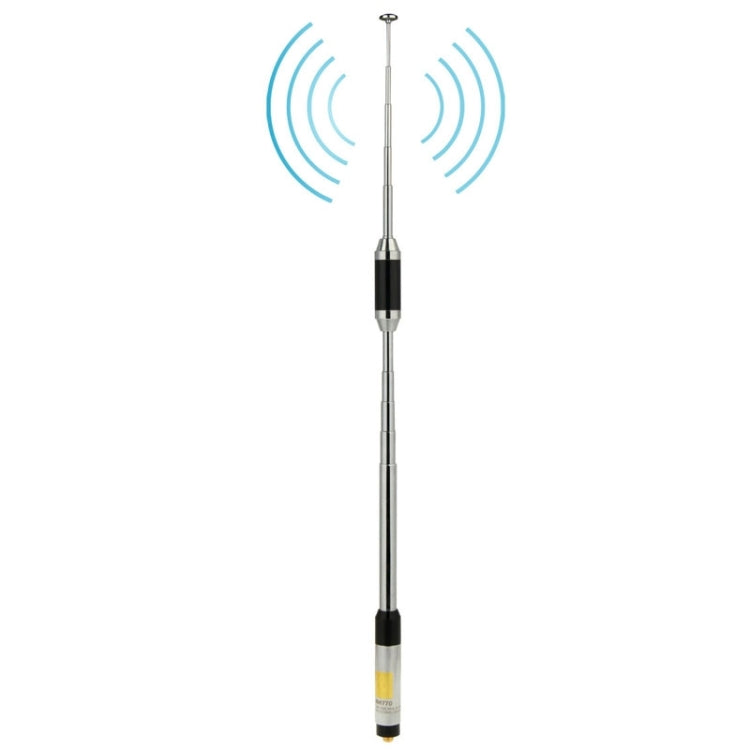 RH770 듀얼 밴드 144/430MHz 고이득 SMA-F 텔레스코픽 휴대용 라디오 안테나 워키토키용, 안테나 길이: 93cm