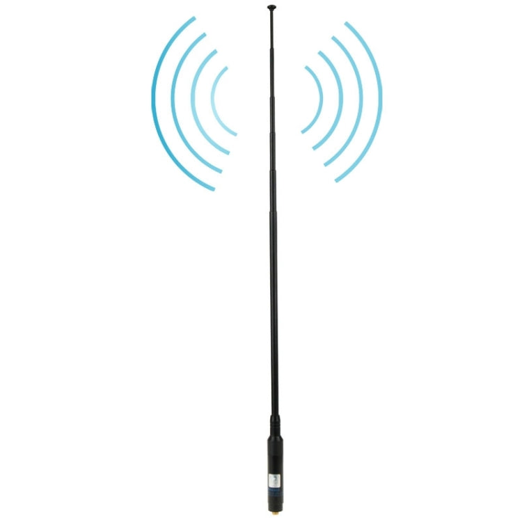 RH660S 듀얼 밴드 144/430MHz 고이득 SMA-F 텔레스코픽 휴대용 라디오 안테나 워키토키용, 안테나 길이: 108.5cm