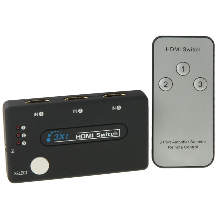 미니 3x1 HD 1080P HDMI V1.3 셀렉터 리모컨 포함 HDTV / STB / DVD / 프로젝터 / DVR용, 1x3 HDMI V1.3
