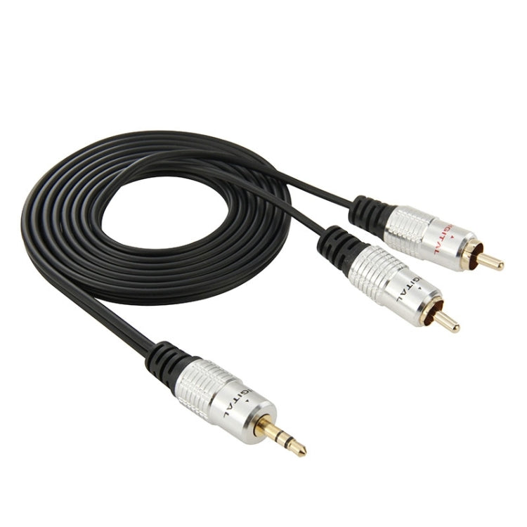 3.5mm 잭 스테레오에서 2 RCA 수컷 오디오 케이블, 길이: 1.5m, 2 RCA, 길이: 1.5m