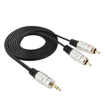 3.5mm 잭 스테레오에서 2 RCA 수컷 오디오 케이블, 길이: 1.5m, 2 RCA, 길이: 1.5m