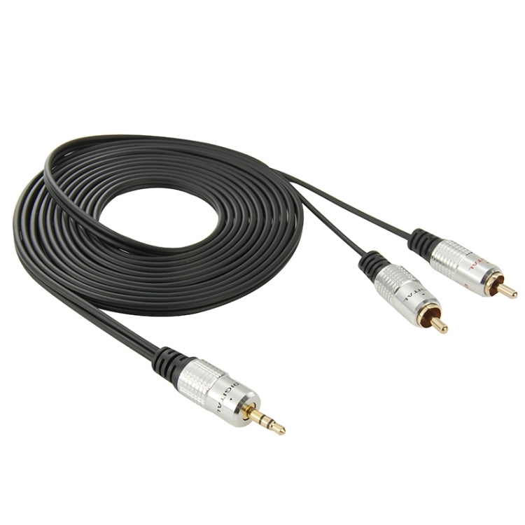 3.5mm 잭 스테레오에서 2 RCA 수컷 오디오 케이블, 길이: 3m, 2 RCA, 길이: 3m