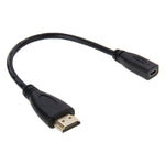 20cm HDMI 수-마이크로 HDMI 암 어댑터 케이블, HDMI-마이크로 HDMI