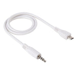 3.5mm 수-마이크로 USB 수 오디오 AUX 케이블, 길이: 약 50cm, 마이크로 USB 50cm